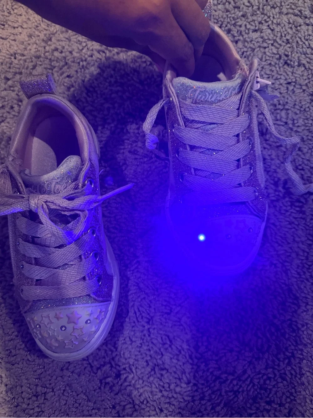 Skechers Kids Pink Glitter Star Sneakers